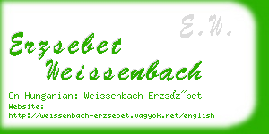 erzsebet weissenbach business card